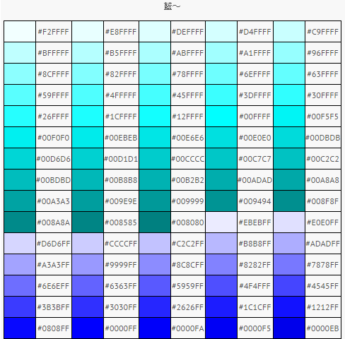 線上色碼表