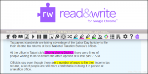 Read&Write  唸出網頁上的文字，朗讀瀏覽器內容！Chrome