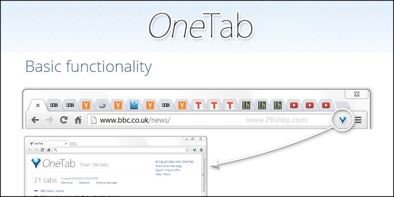 OneTab chrome