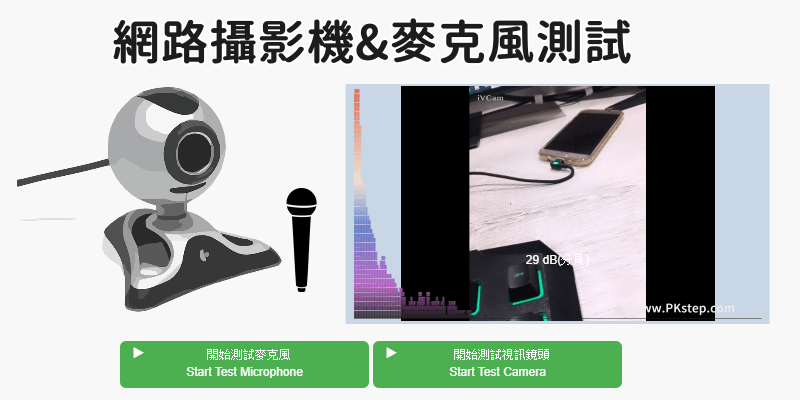 線上網路攝影機和麥克風測試Toolskk