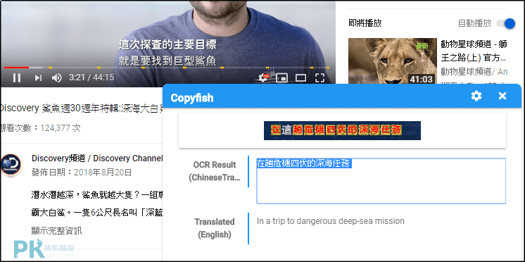 Copyfish影片字幕、圖片翻譯軟體5