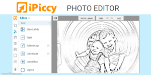 iPiccy 免費線上圖片編輯軟體，將照片轉鉛筆素描＆液化濾鏡