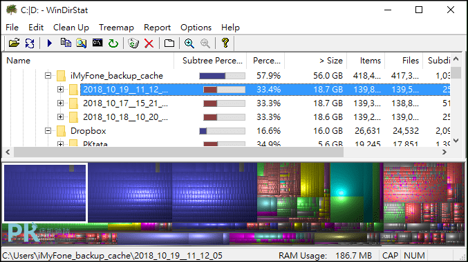 WinDirStat硬碟分析工具