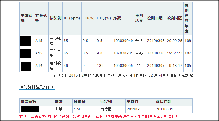 機車排氣檢測查詢4