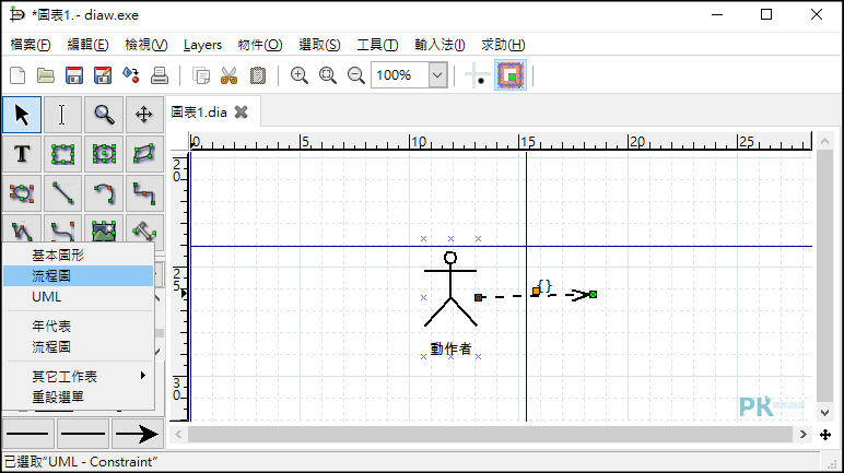 Dia Diagram Editor免費結構繪圖軟體2 | 痞凱踏踏 | PKstep Dia-Diagram-Editor免費結構繪圖軟體2