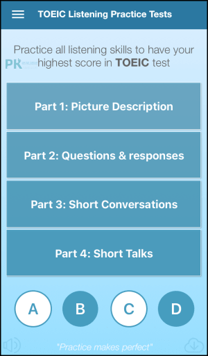 TOEIC新制多益聽力模擬考練習1App