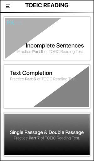 TOEIC新制多益閱讀模擬考練習1App