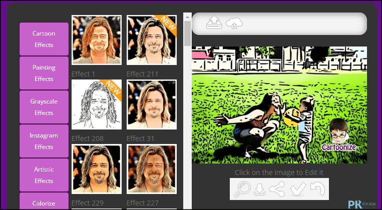 cartoonize線上照片卡通化1