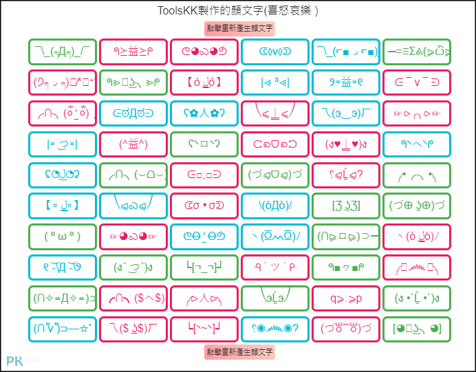 toolskk顏文字產生器