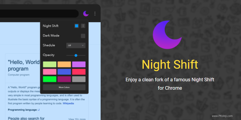 Night-Shift過濾藍光Chrome