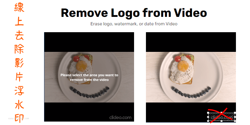 remove logo線上去除影片浮水印