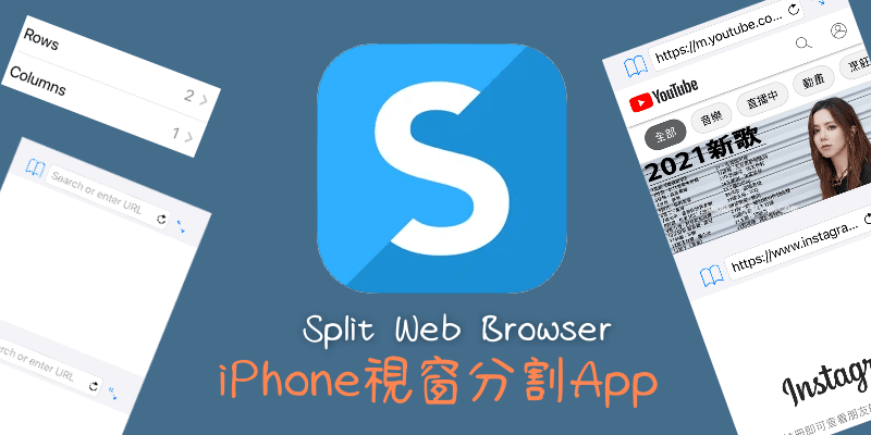 Split-Web-Browser免費iPhone視窗分割App