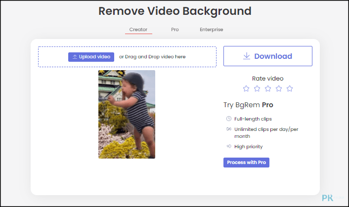 BgRem免費無浮水印線上影片去背工具5