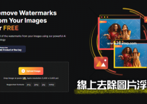 Watermark Remover免費線上圖片去浮水印工具，全自動去除照片中的文字浮水印。