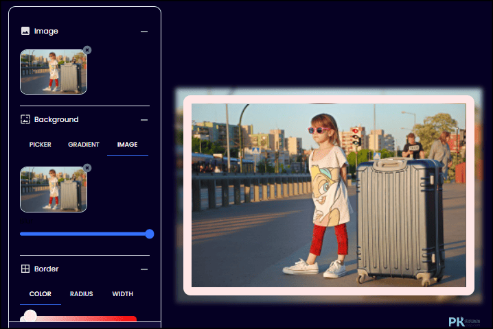 FabPic線上圖片加入外框.背景模糊4