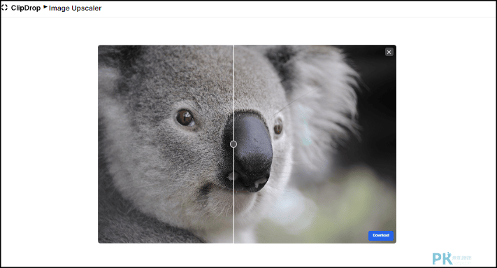 Clipdrop Image upscaler 線上AI照片放大工具2