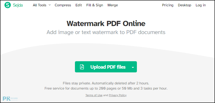 Watermark-PDF-Online線上PDF加入浮水印1