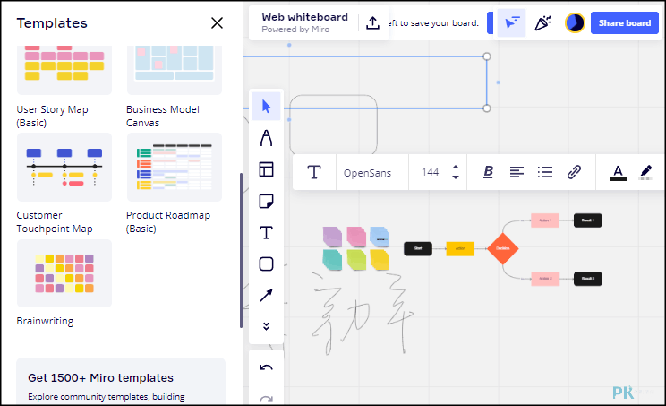 Miro-Web-whiteboard-免費的線上筆記本3