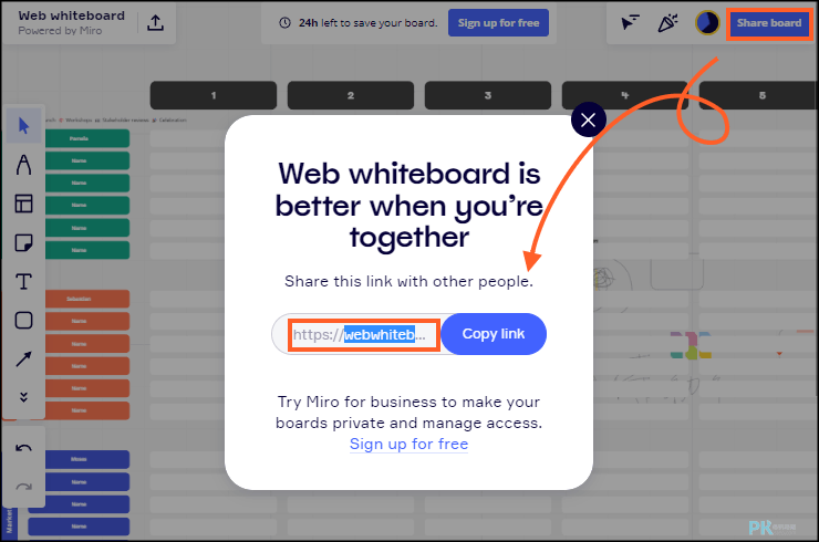 Miro-Web-whiteboard-免費的線上筆記本4
