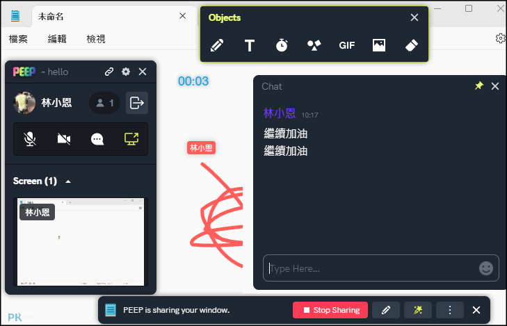 Peep即時電腦螢幕分享的免費軟體5