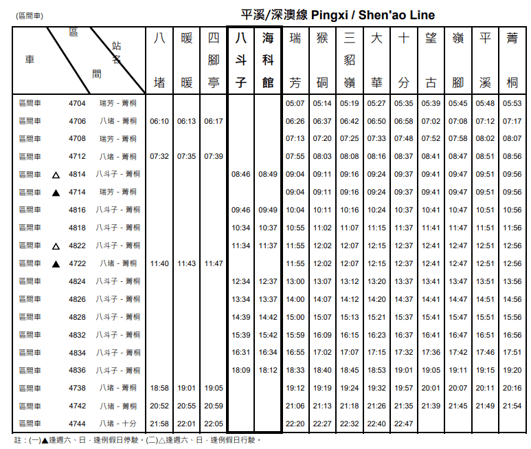 平溪時刻表202506-1 | 痞凱踏踏 | PKstep 平溪時刻表202506-1