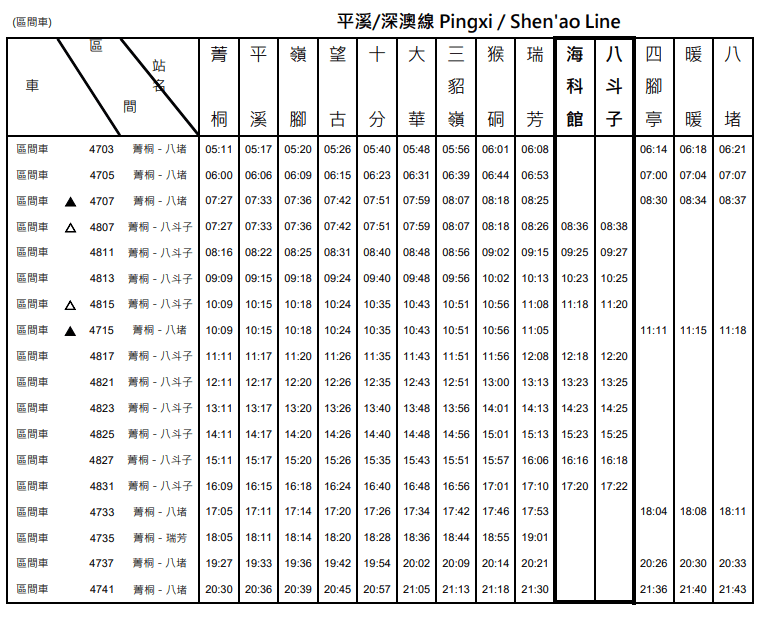 平溪時刻表202506-2 | 痞凱踏踏 | PKstep 平溪時刻表202506-2